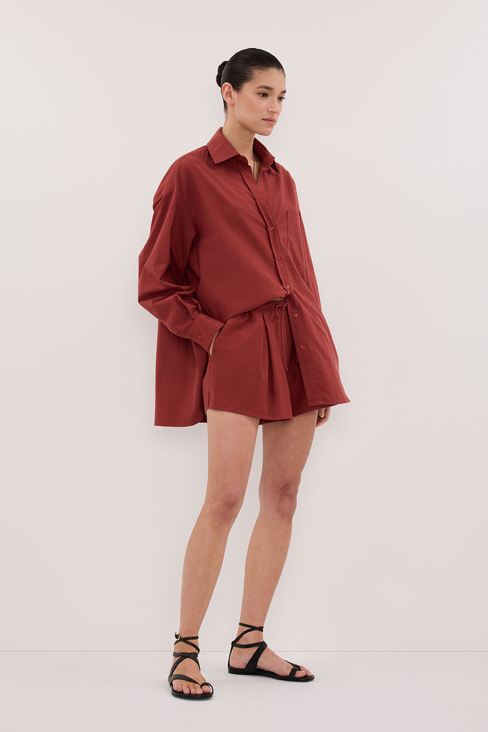 RHEA SAHARA COTTON DRAWSTRING SHORT