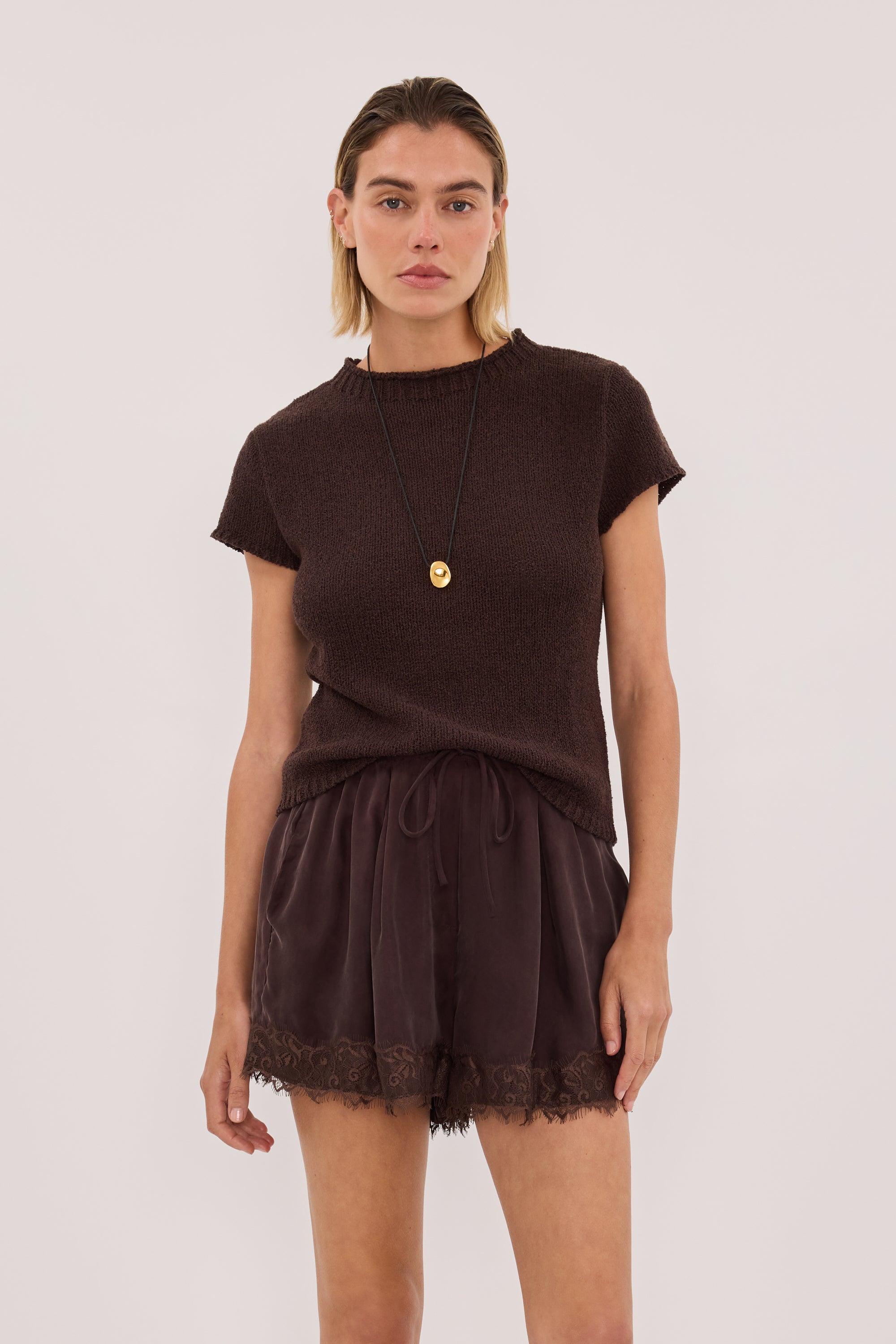 black under dress shorts Blair Crepe Shorts, black – ALMADA LABEL main image 1