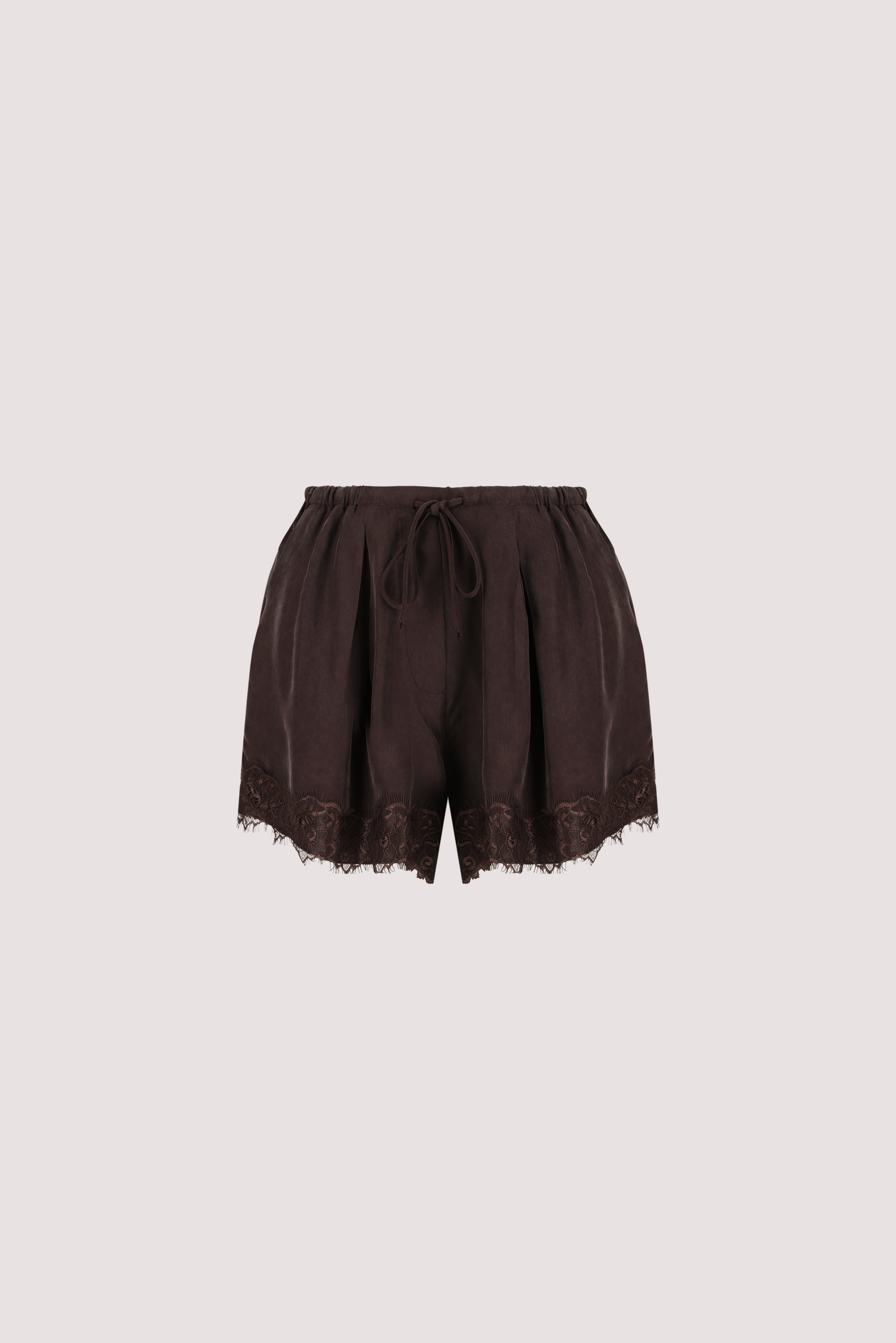 ANDREA PLUM CHOC CUPRO LACE SHORT – DISSH