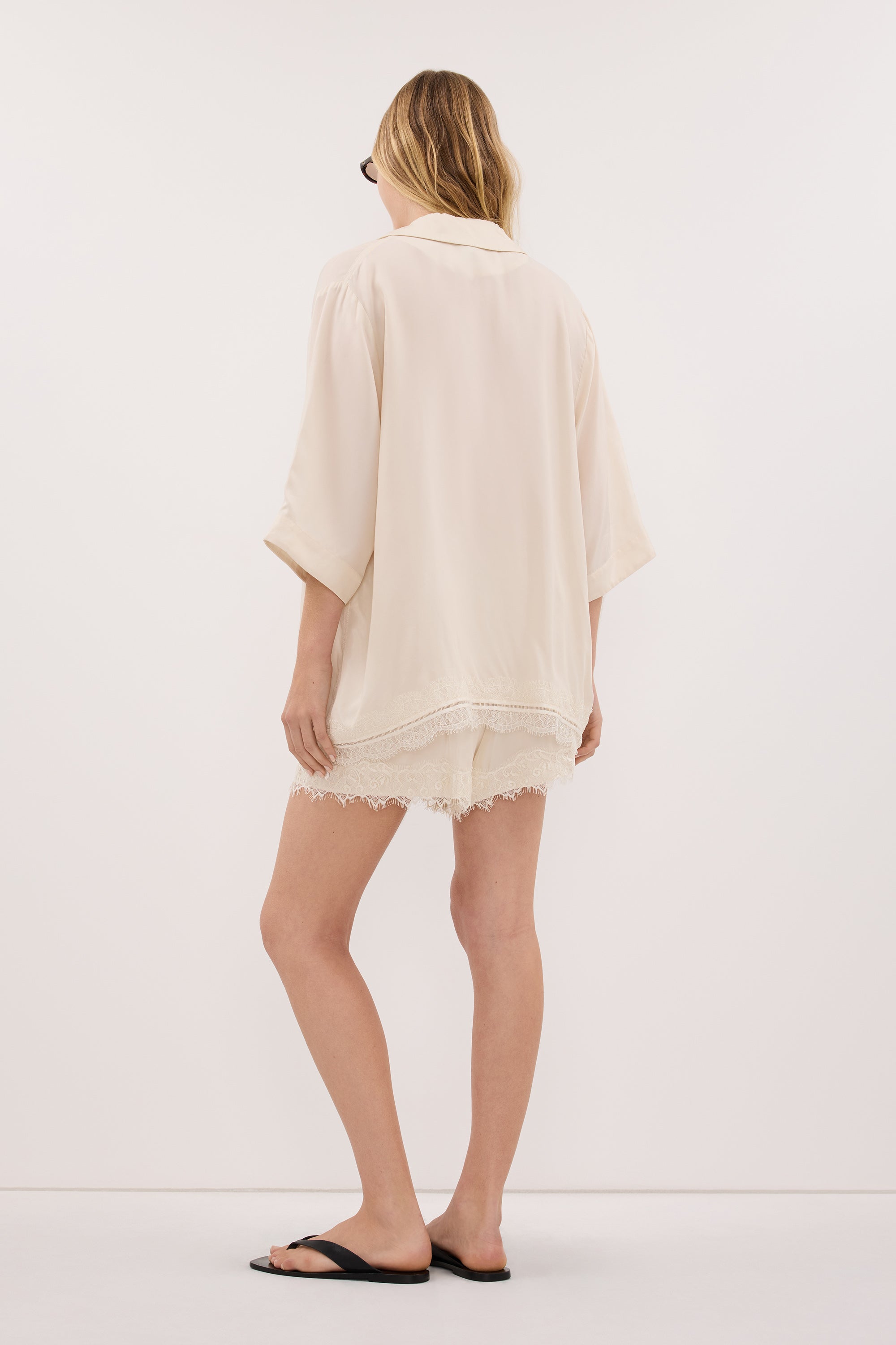 ANDREA SANDSTONE CUPRO LACE SHORT – DISSH