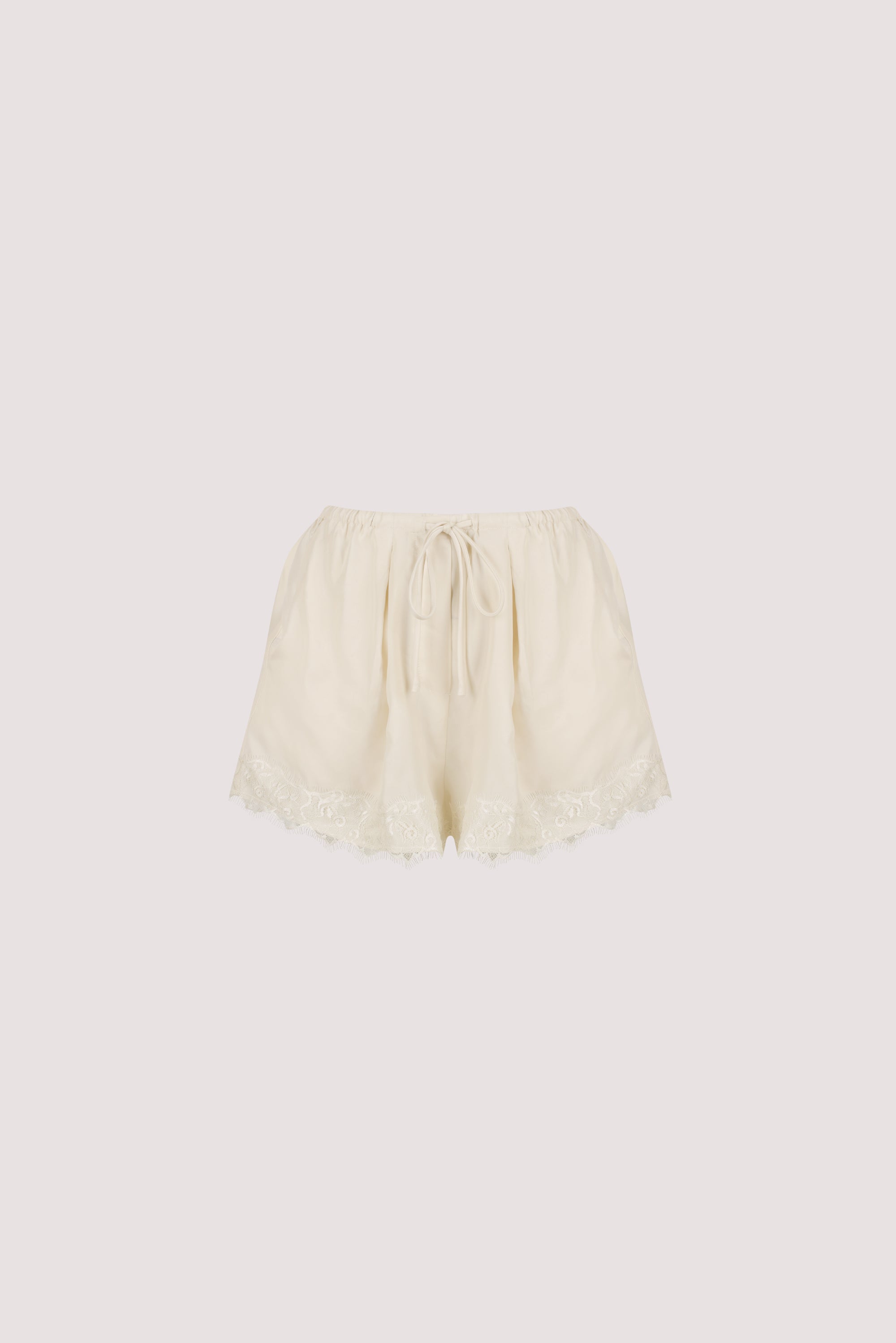 ANDREA SANDSTONE CUPRO LACE SHORT