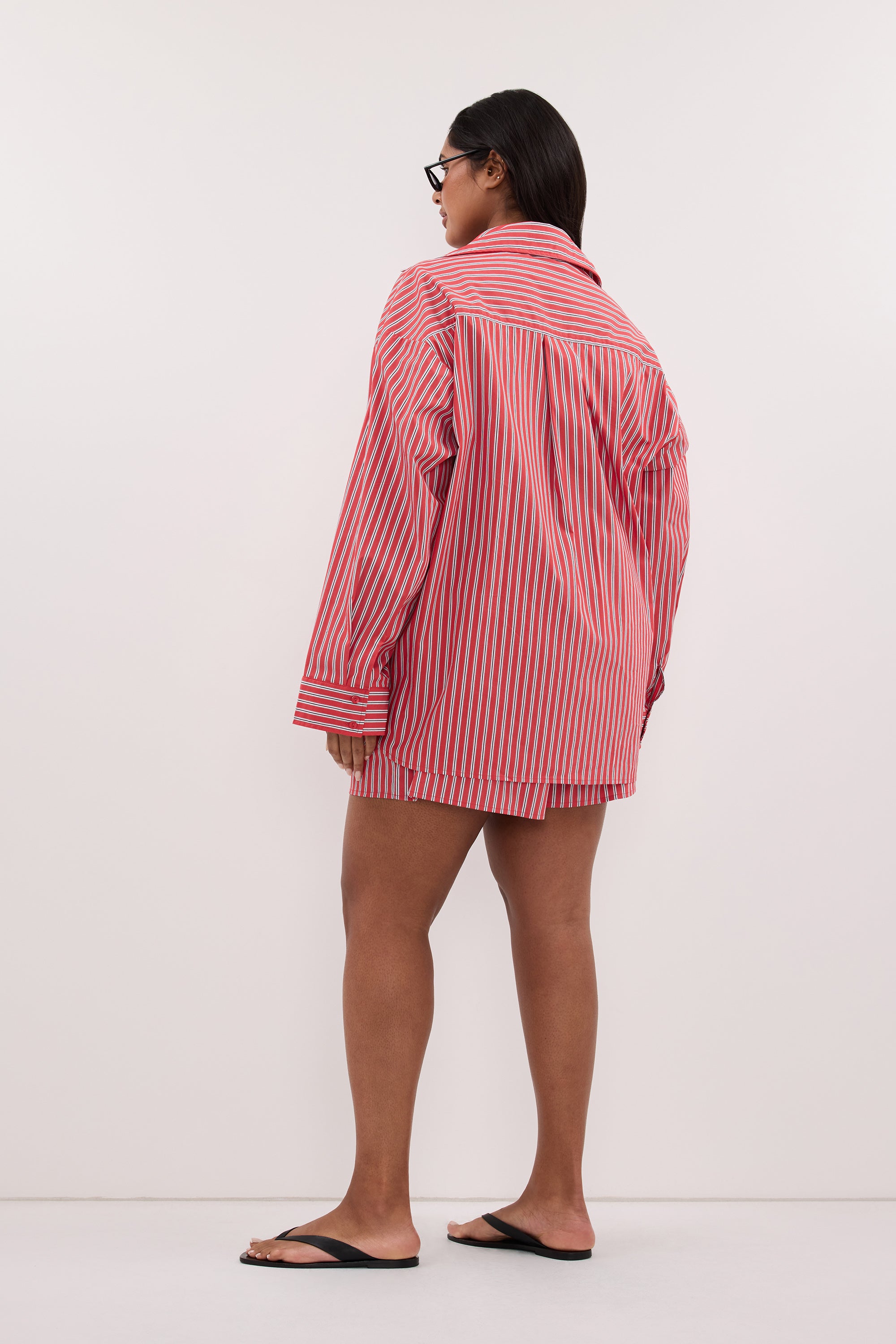 MISHA RED STRIPE SHORT