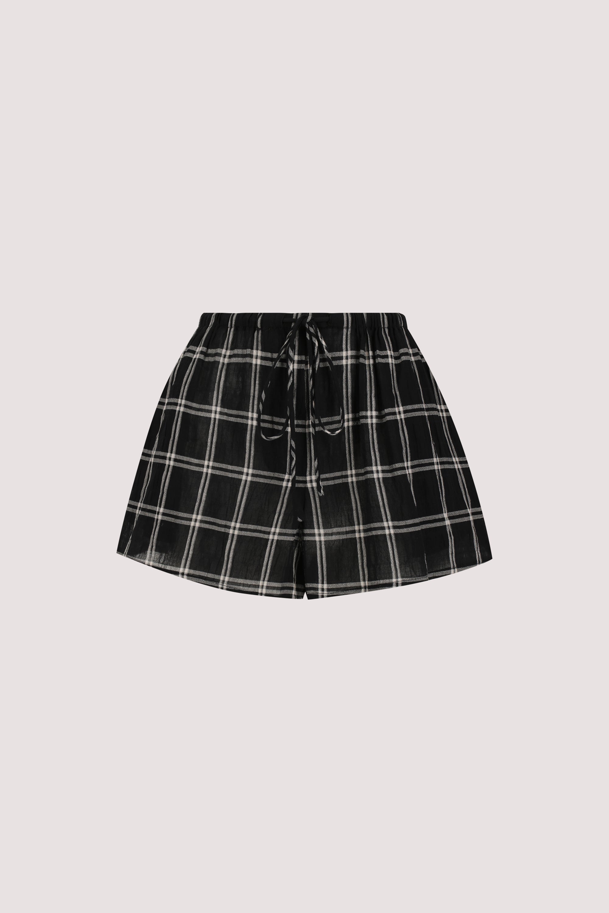 ANNALISE BLACK CHECK MICRO SHORT