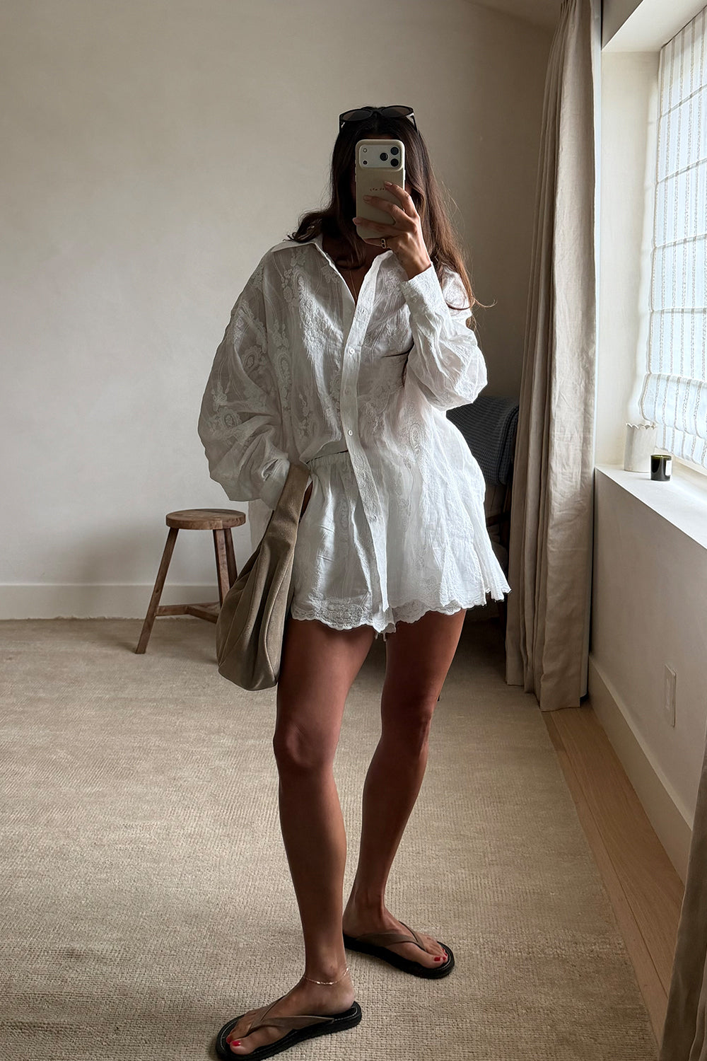 CORDELIA WHITE RAMIE SHORT