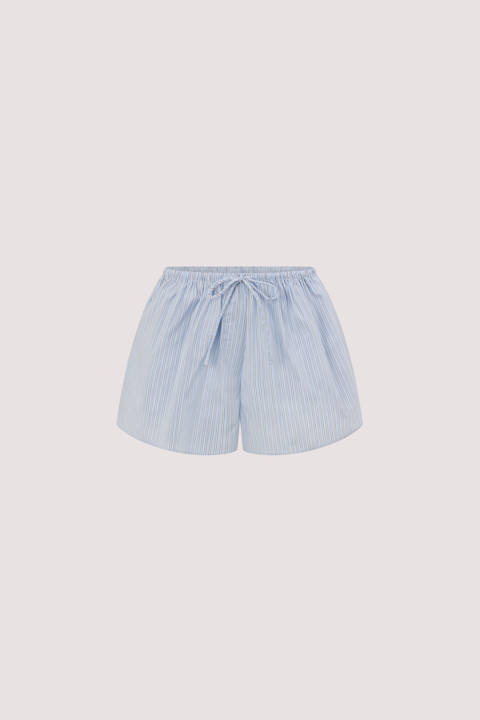 BERNICE BLUE STRIPE COTTON BLEND SHORT