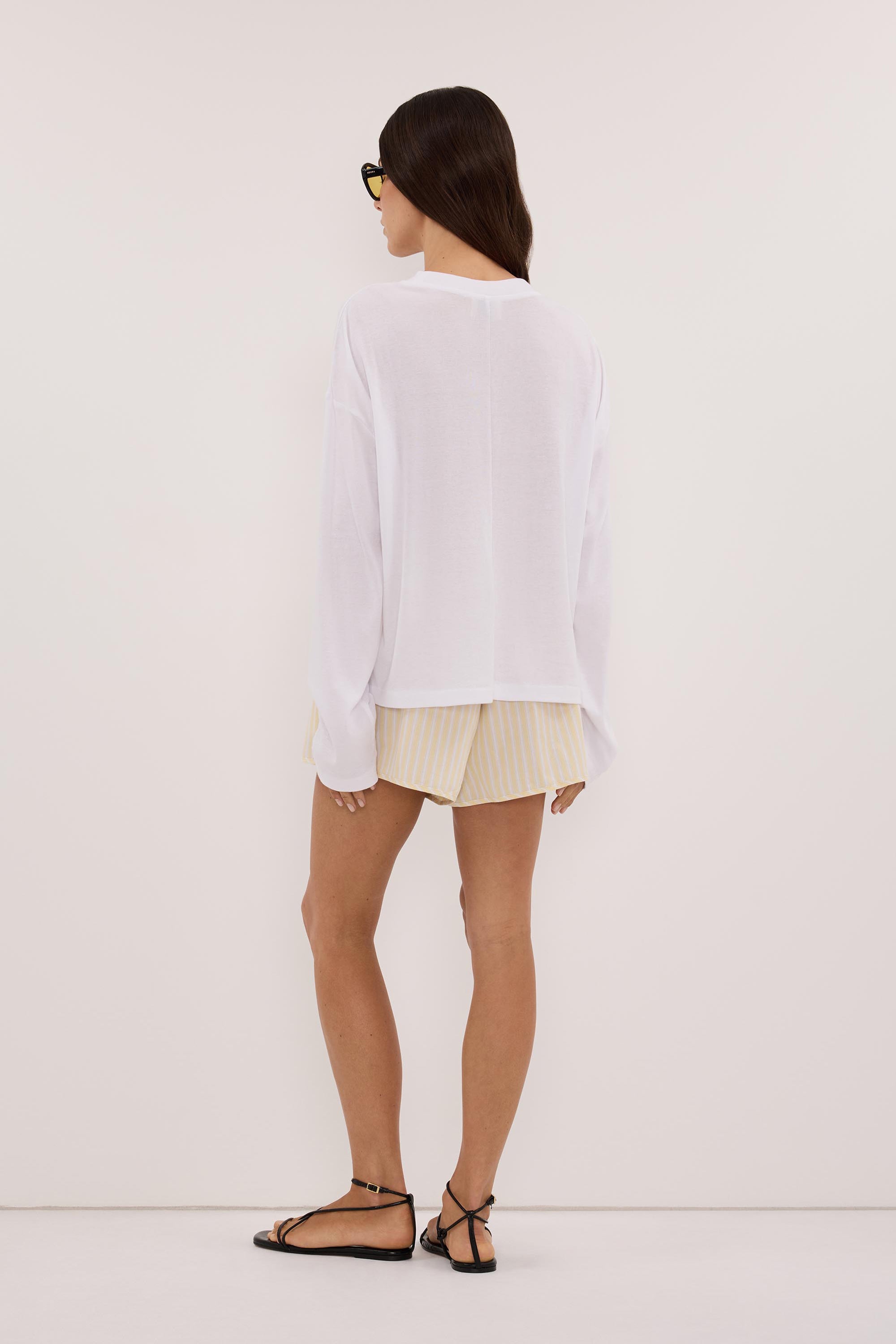 DOMINIQUE YELLOW STRIPE SHORT
