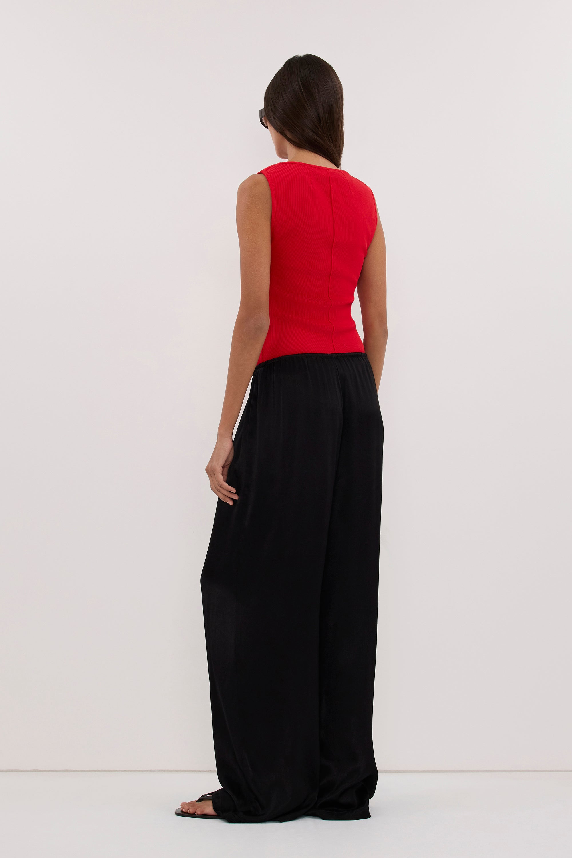 MYA BLACK SATIN PANT