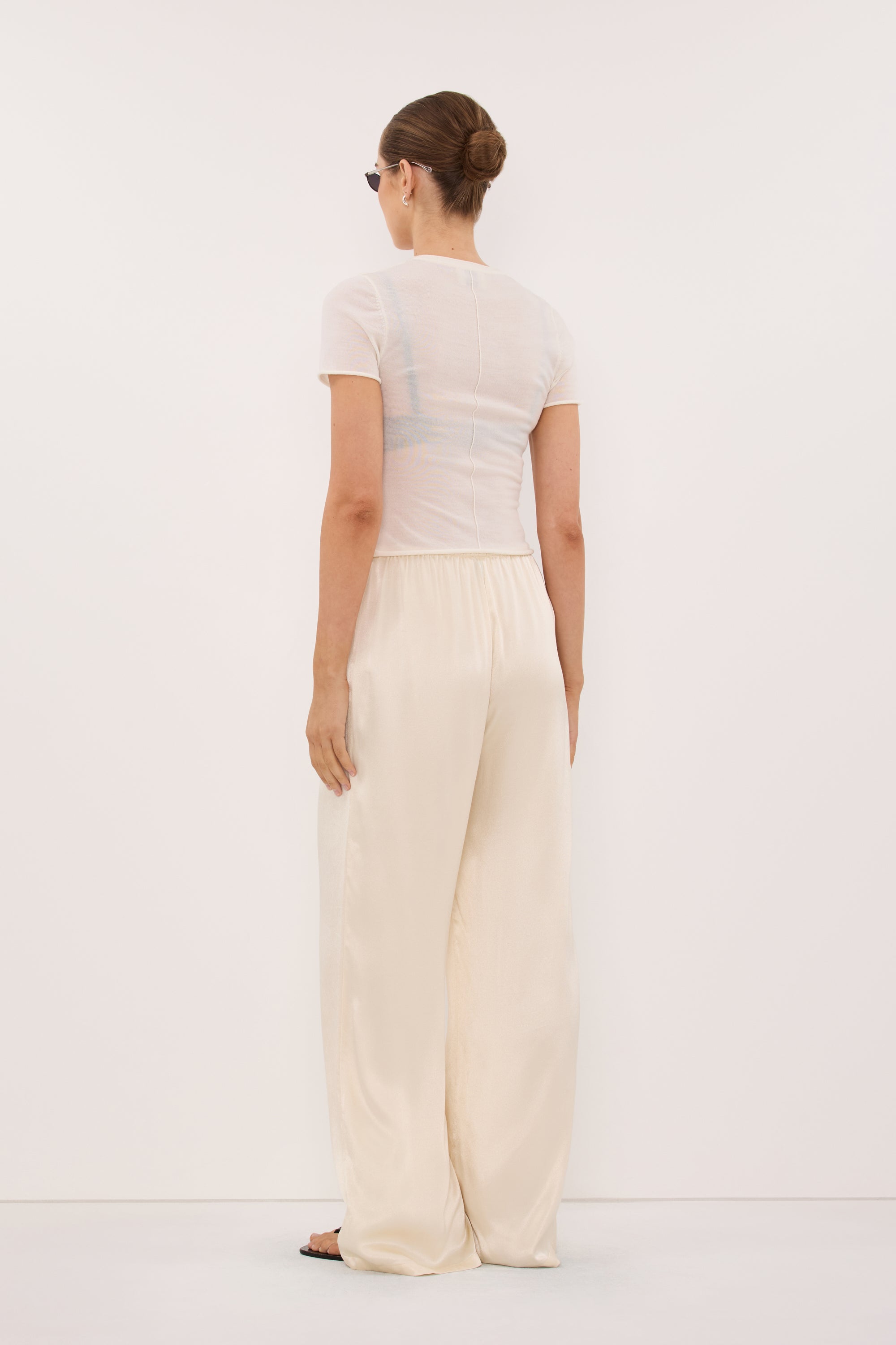 MYA CREAM SATIN PANT – DISSH