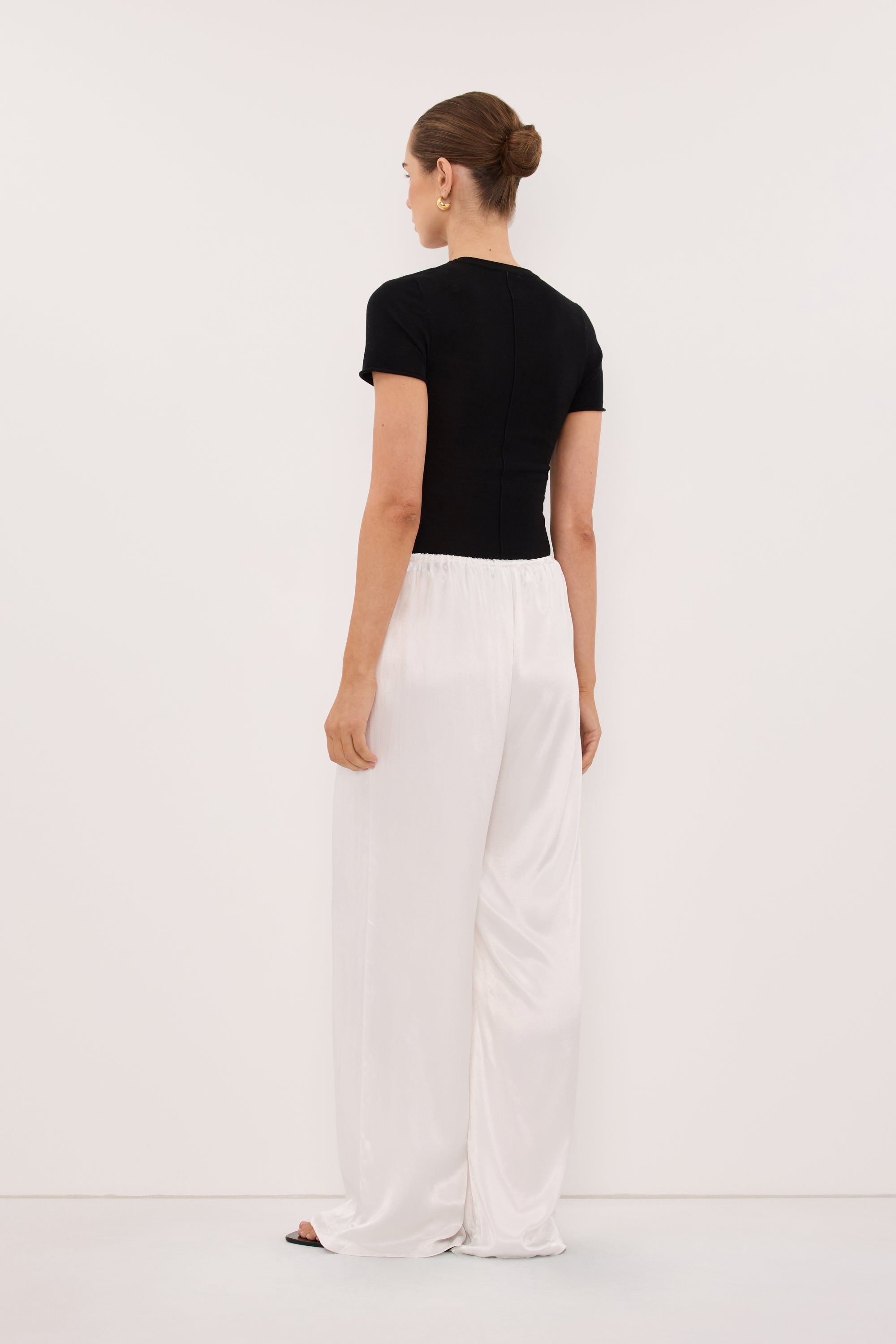 MYA WHITE SATIN PANT
