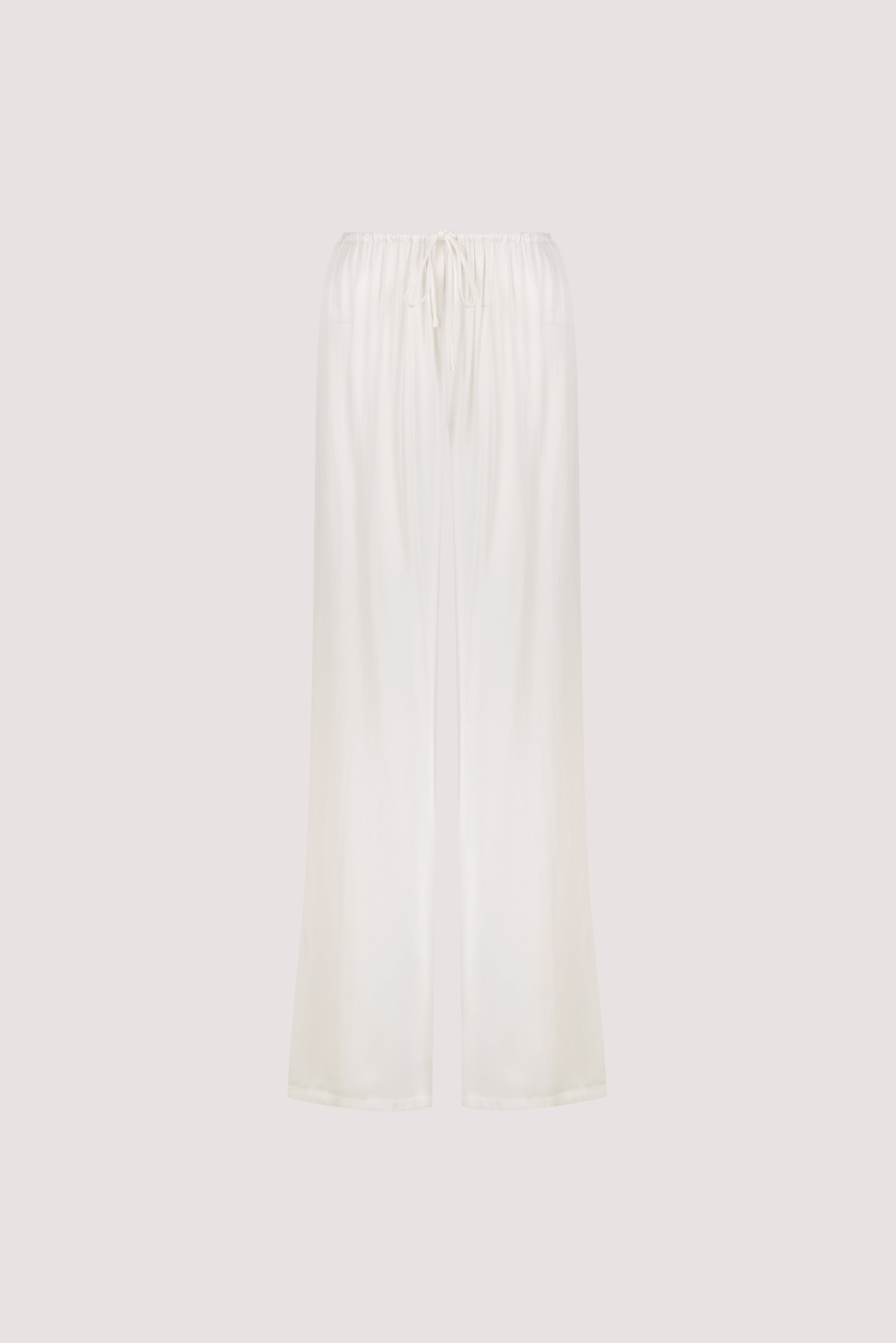 MYA WHITE SATIN PANT