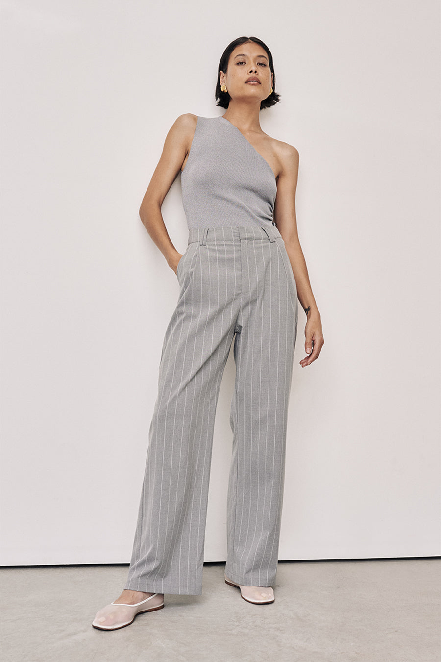 SANDER SILVER STRIPE PANT