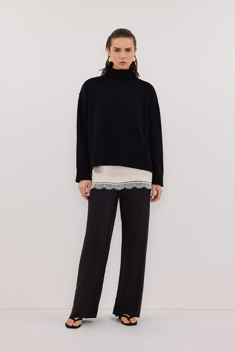 PERCY BLACK SILK PANT