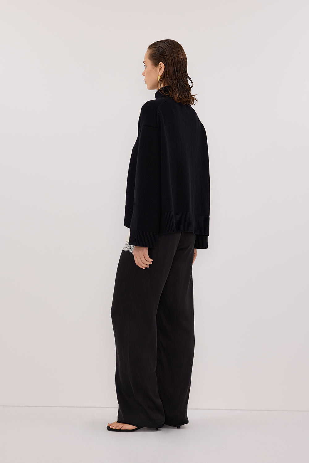 PERCY BLACK SILK PANT