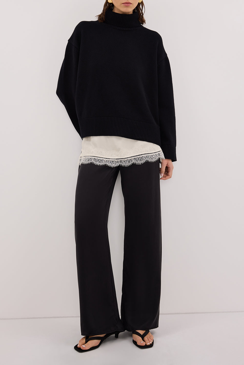 PERCY BLACK SILK PANT