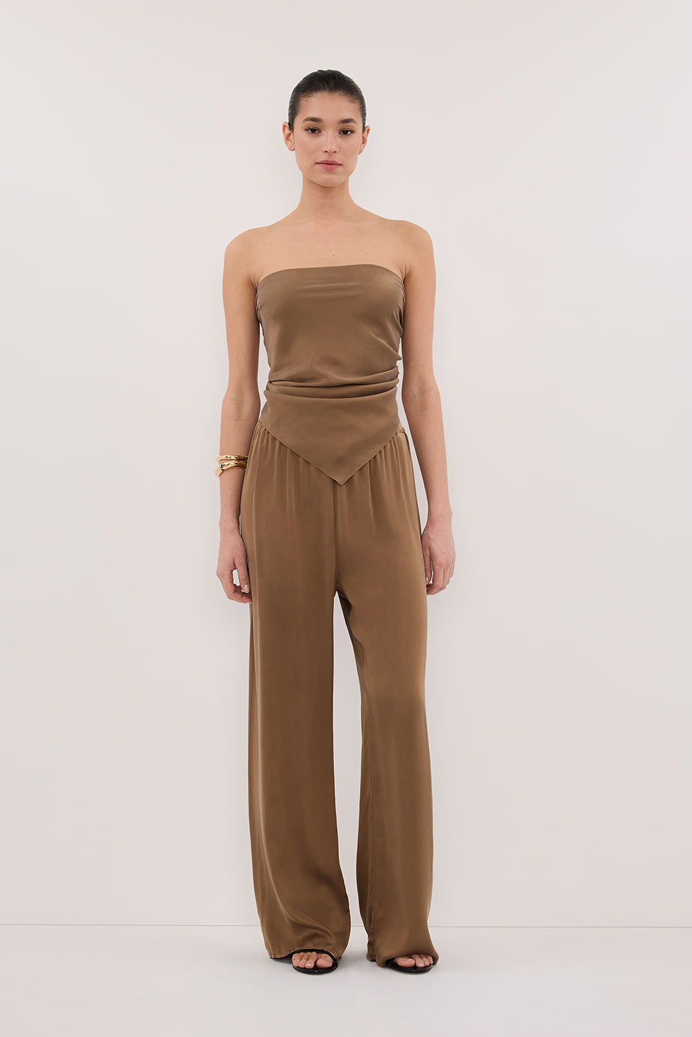 PERCY CHESTNUT SILK PANT