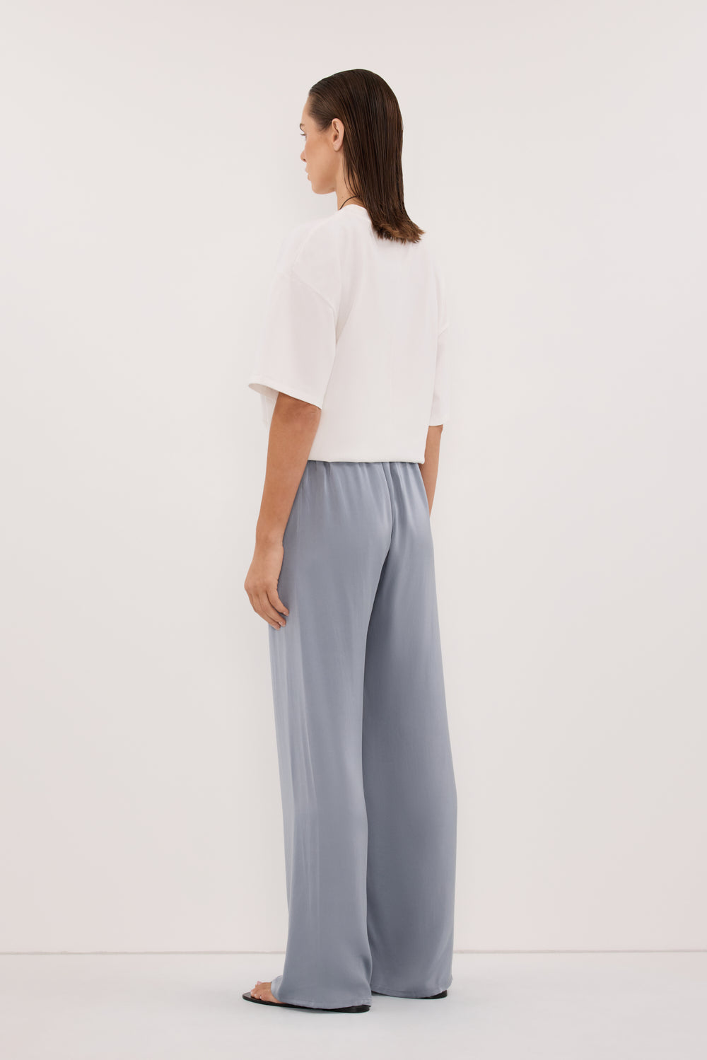 PERCY DUSTY BLUE SILK PANT