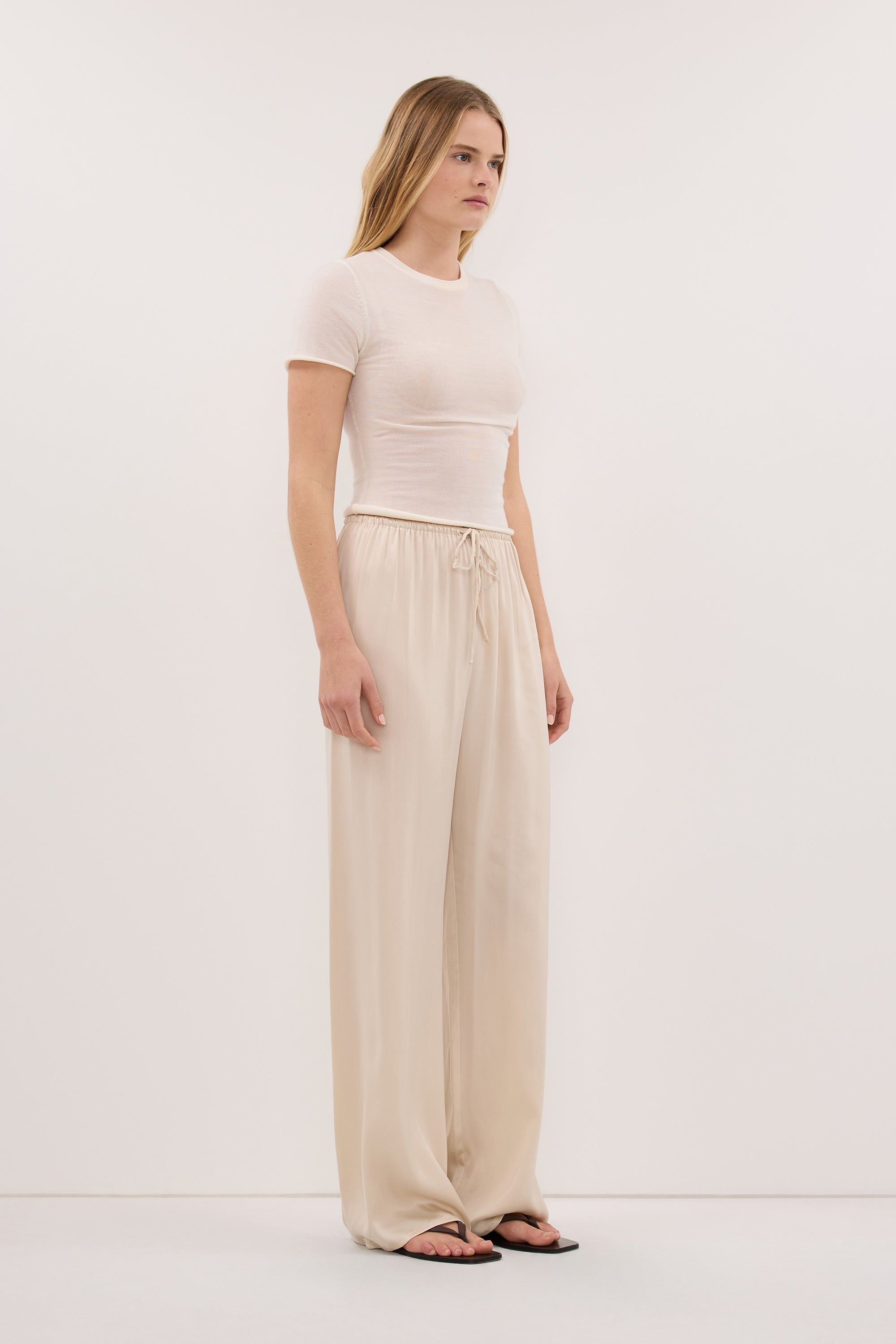 PERCY SANDSTONE SILK PANT