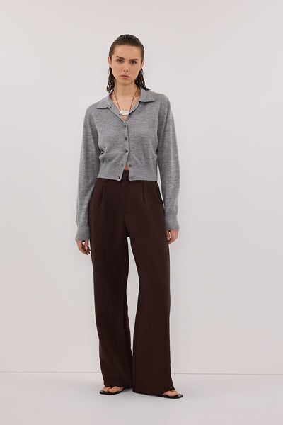 Stas wearing ELLE DARK CHOCOLATE PANT