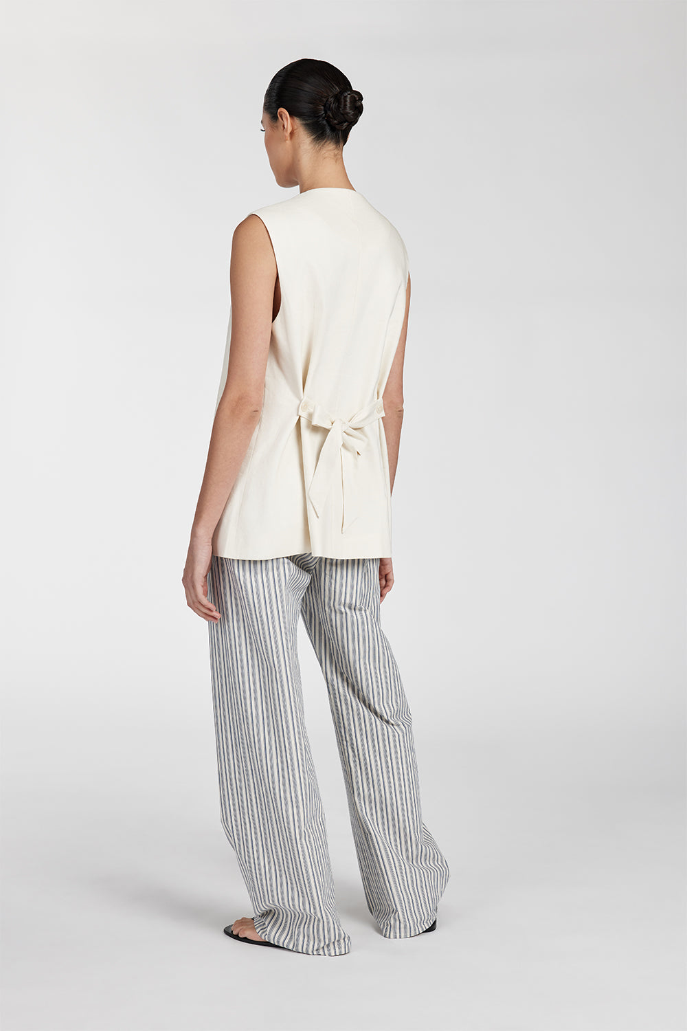 ★E.B.M★ String Banding Pants EMP3WPT090 EZRA BLUE STRIPE DRAWSTRING PANT | Dissh