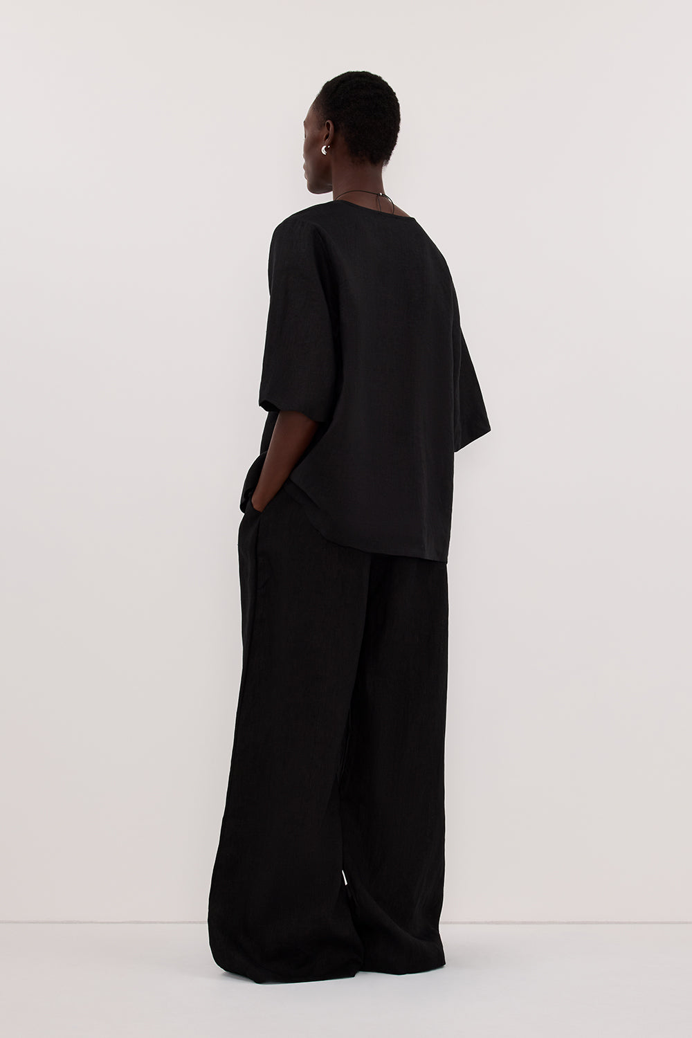 HOLDEN BLACK LINEN PANT