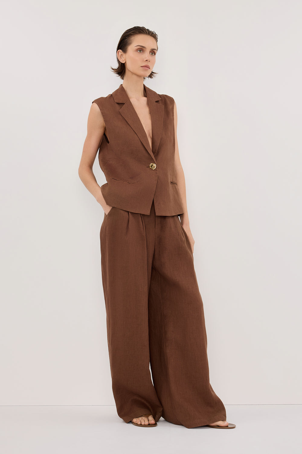 HOLDEN FONDANT LINEN PANT