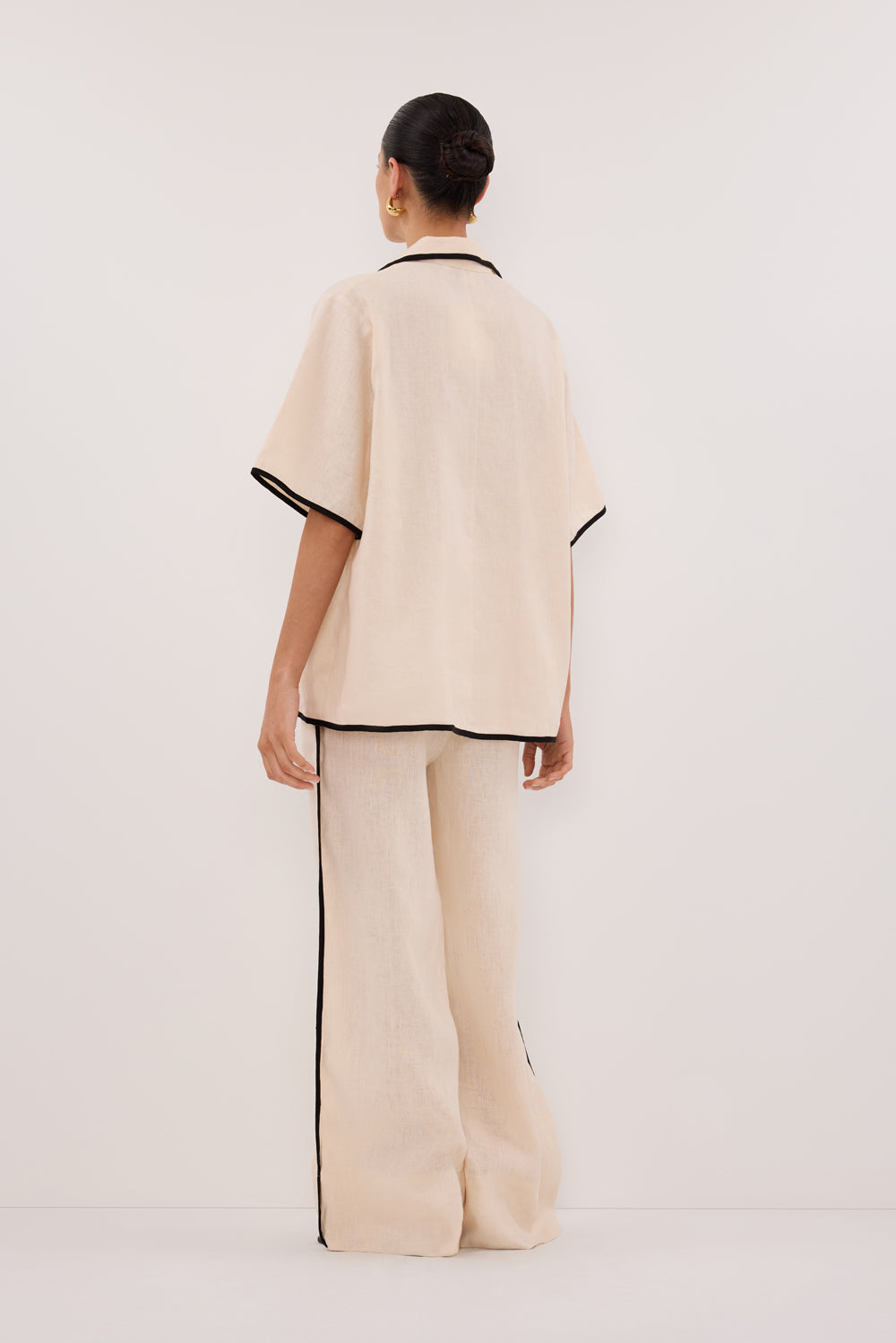 VON CREAM LINEN PANT