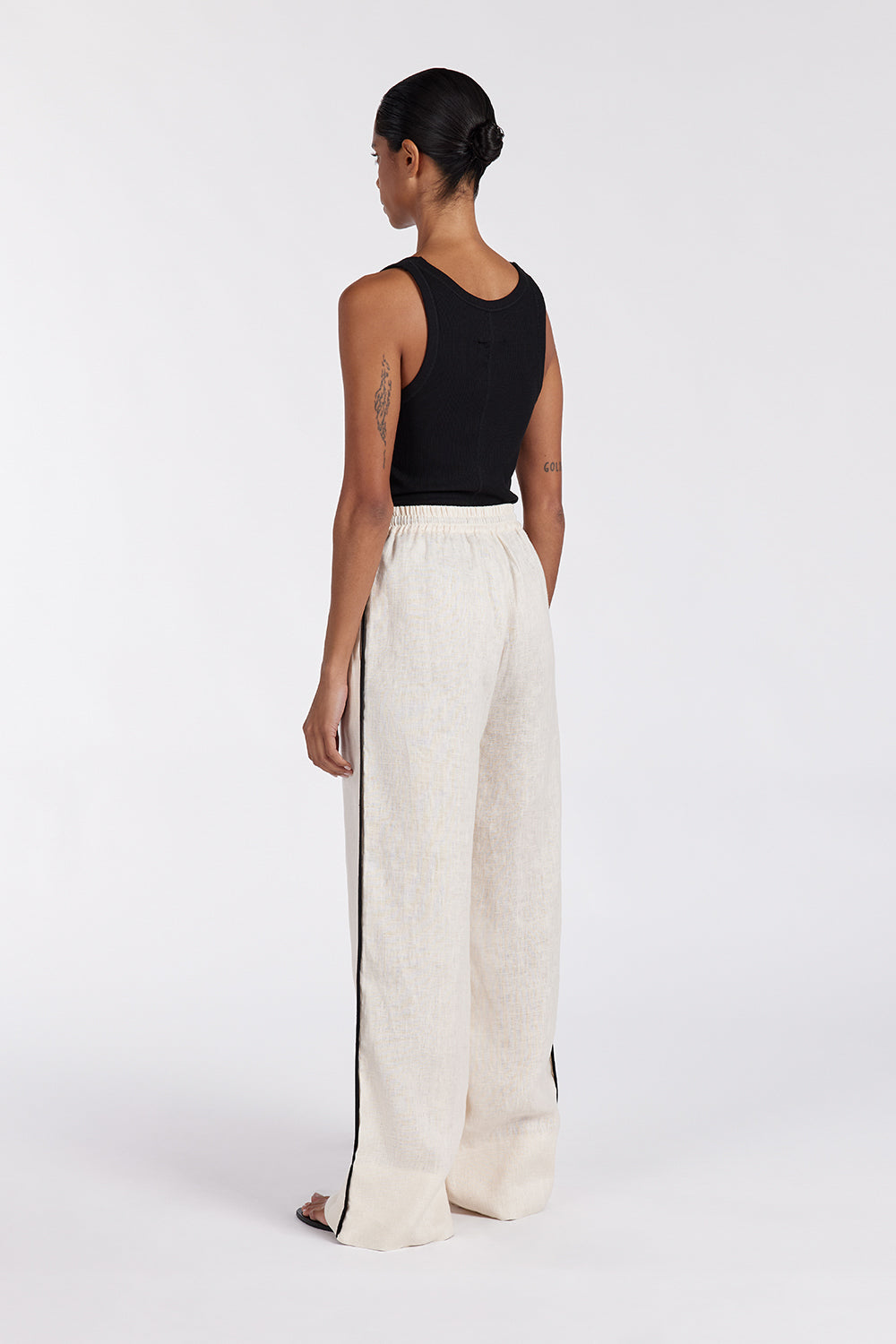 VON CREAM LINEN PANT