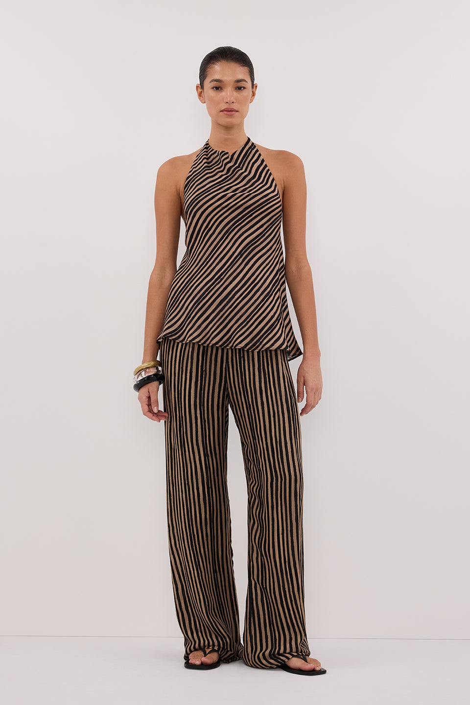 CHARLI TAN STRIPE PANT