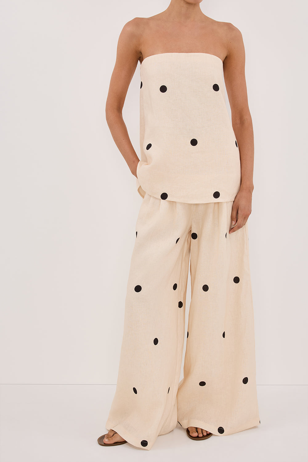 BEVERLY CREAM SPOT PANT – DISSH