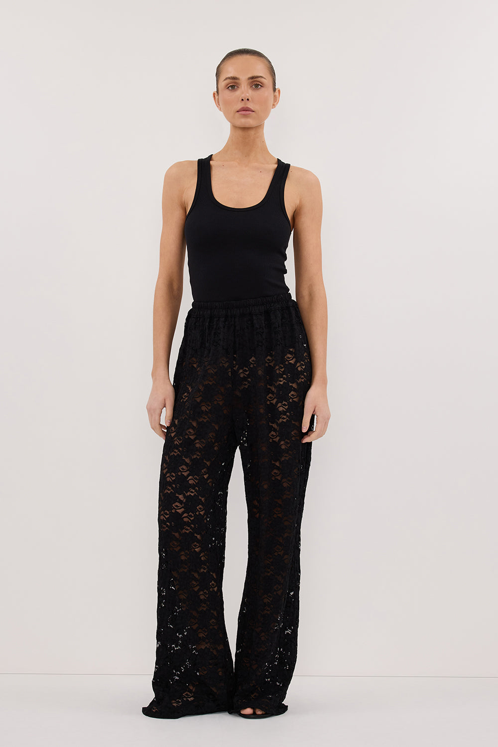 LOULA BLACK LACE PANT