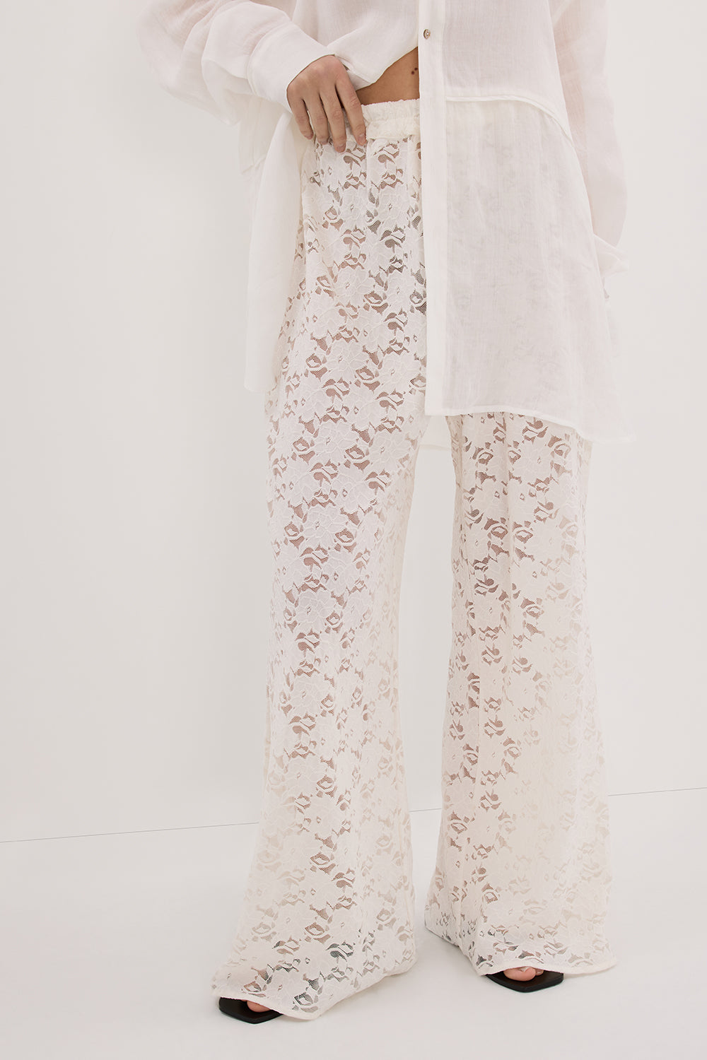 Lace Pynt LOULA WHITE LACE PANT – DISSH
