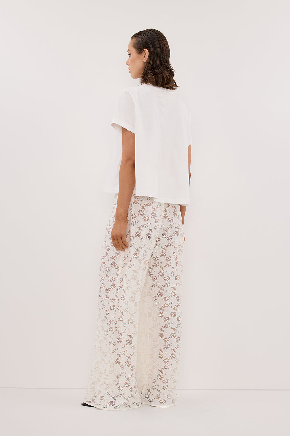 LOULA WHITE LACE PANT