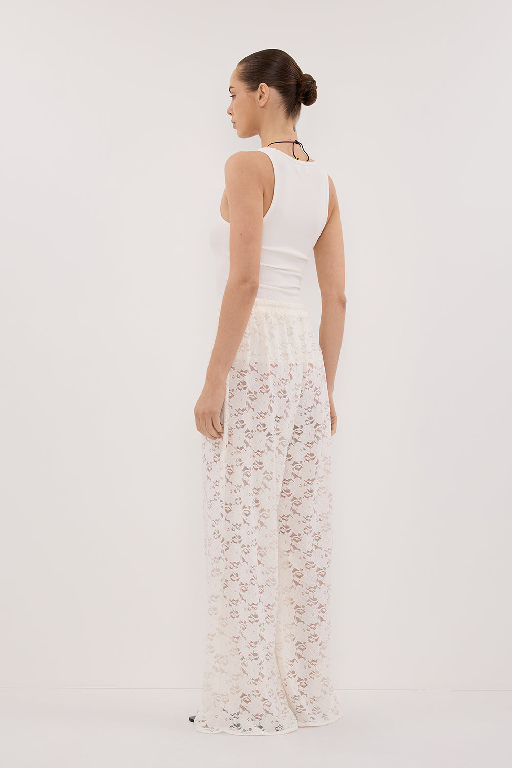 LOULA WHITE LACE PANT