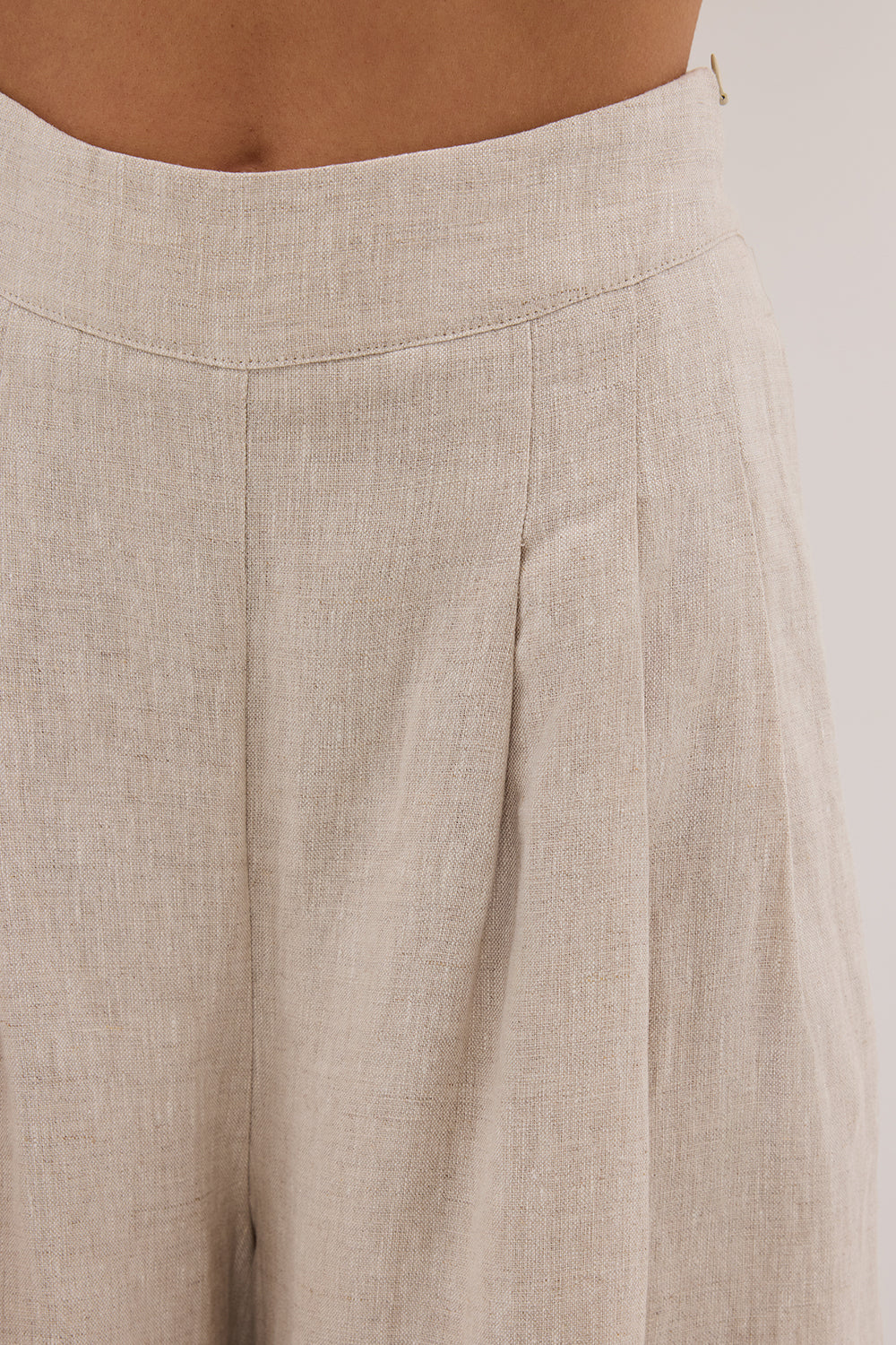 CODY NATURAL WIDE LINEN PANT