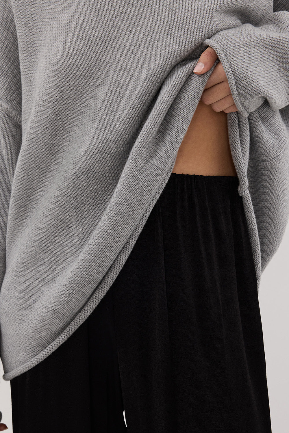 MONICA BLACK SATIN PANT