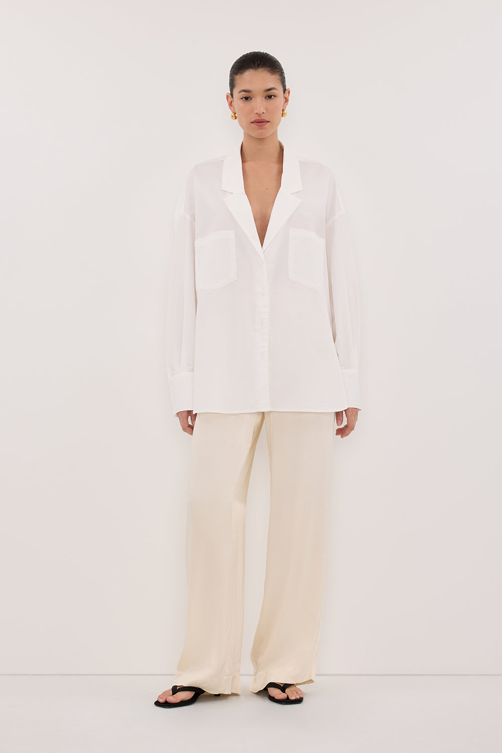 MONICA CREAM SATIN PANT