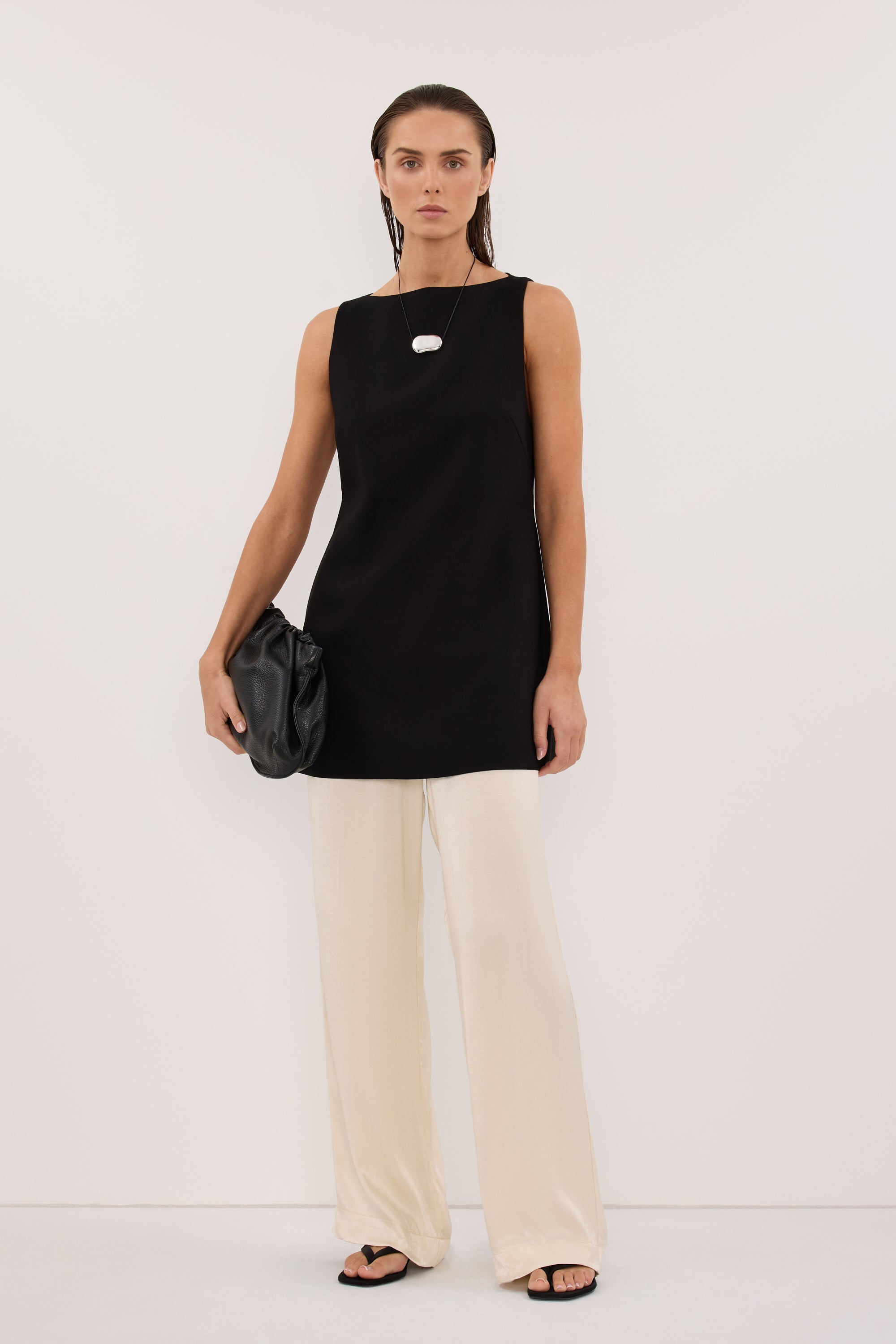 MONICA CREAM SATIN PANT