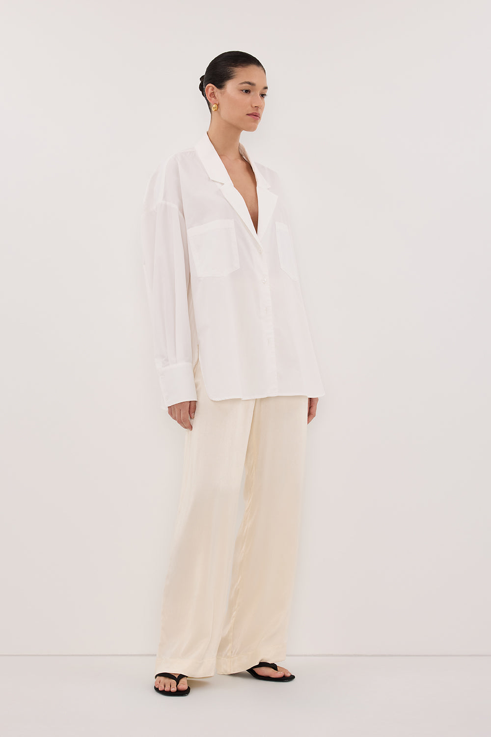 MONICA CREAM SATIN PANT