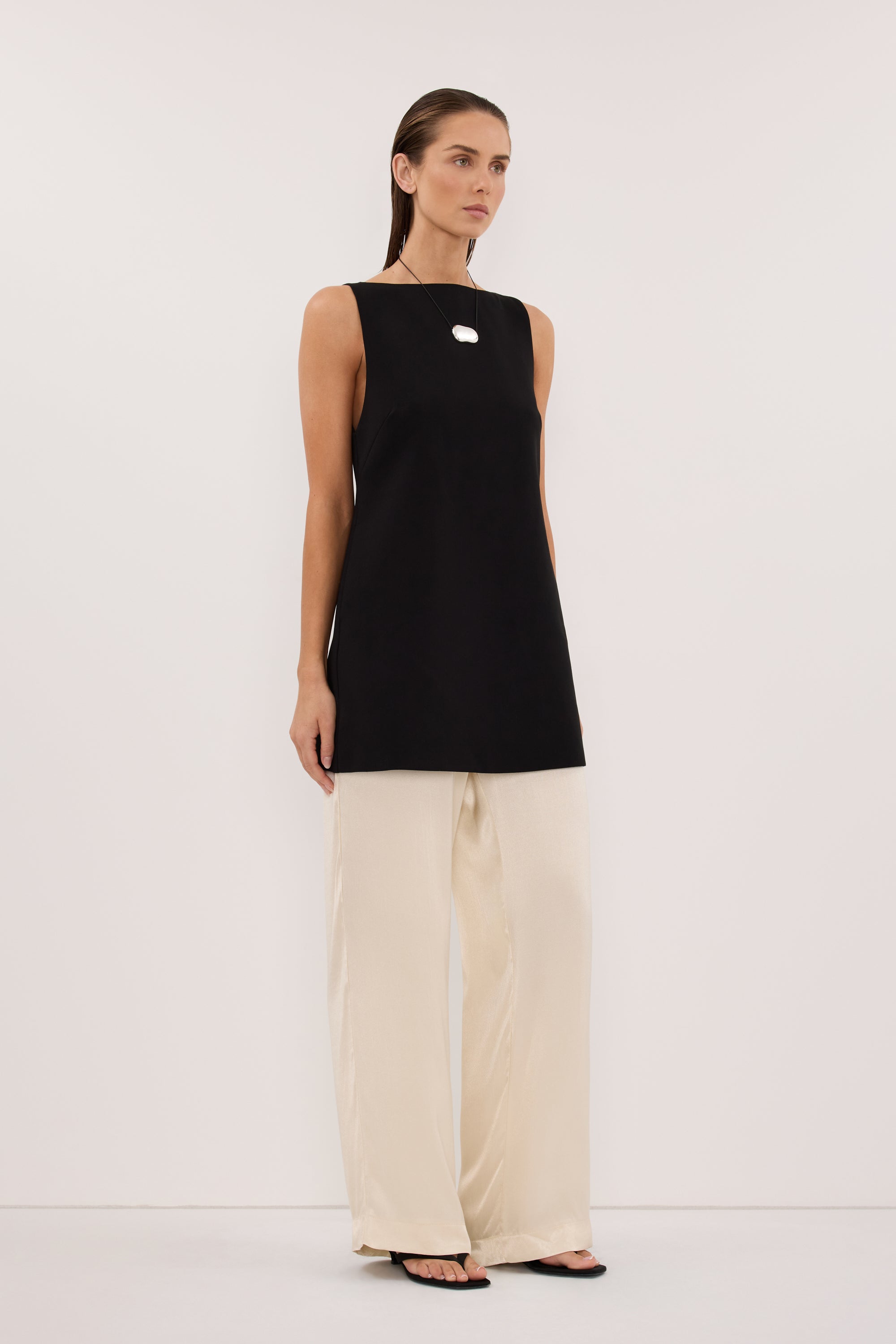 MONICA CREAM SATIN PANT