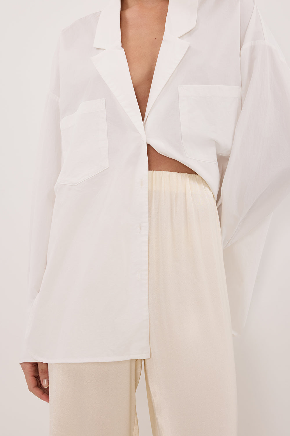 MONICA CREAM SATIN PANT