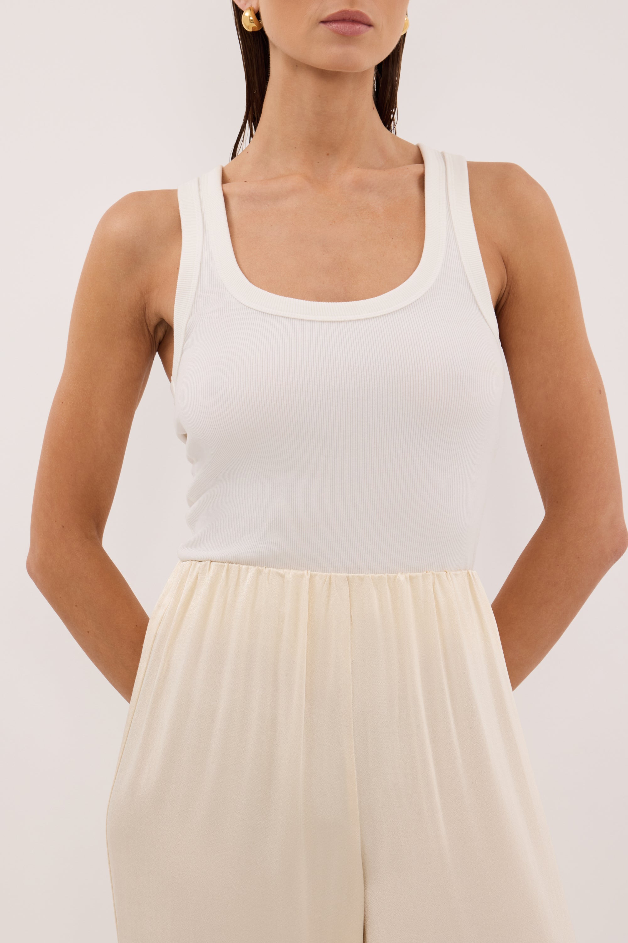 MONICA CREAM SATIN PANT