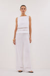LINDSAY WHITE LINEN PANT