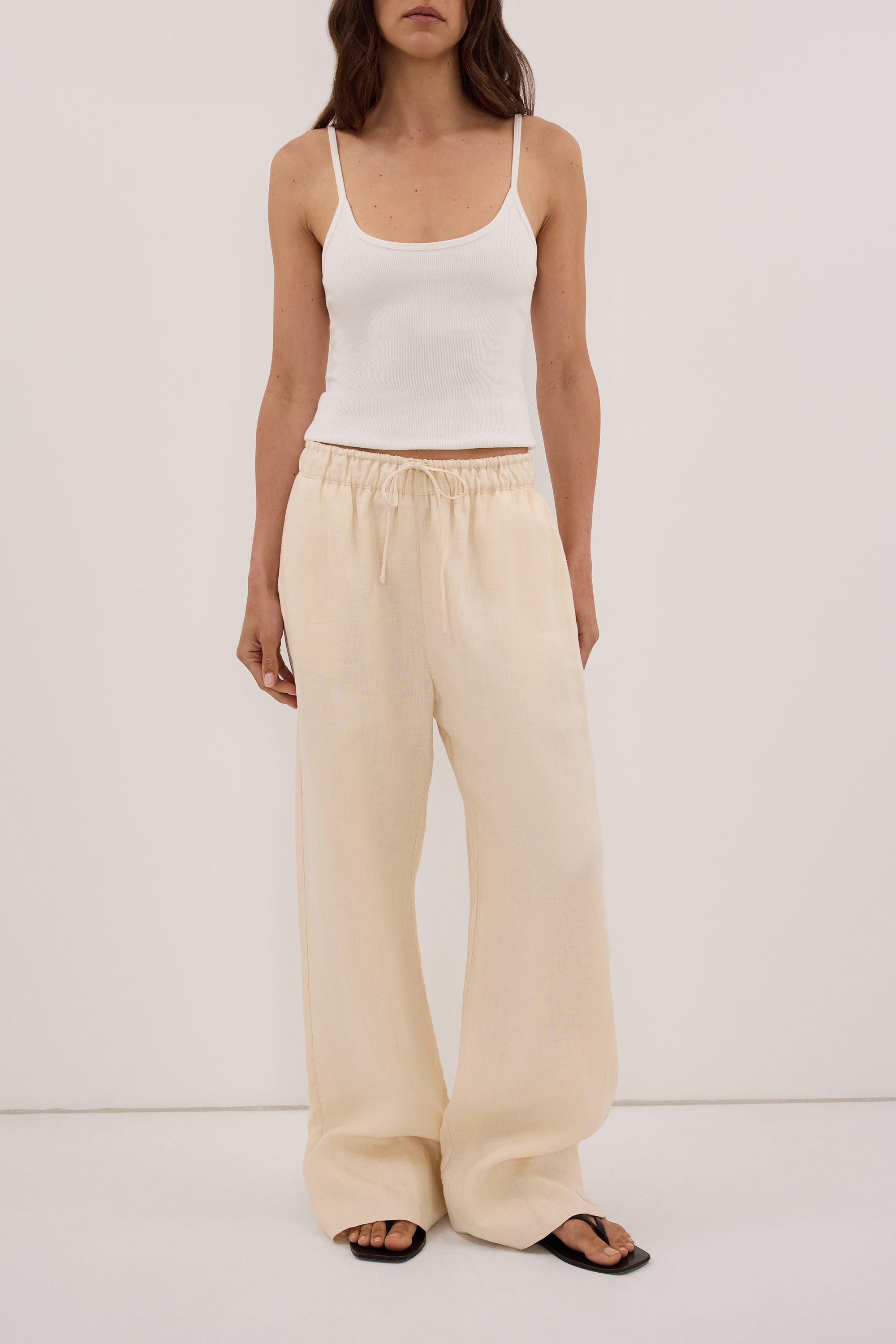 NOA SANDSTONE LINEN PANTS