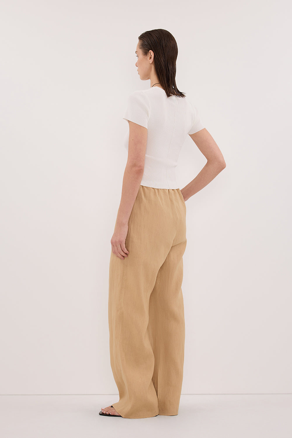 LUNE TAN LINEN PANT