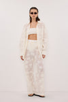 AZALEA OFF WHITE JACQUARD PANT