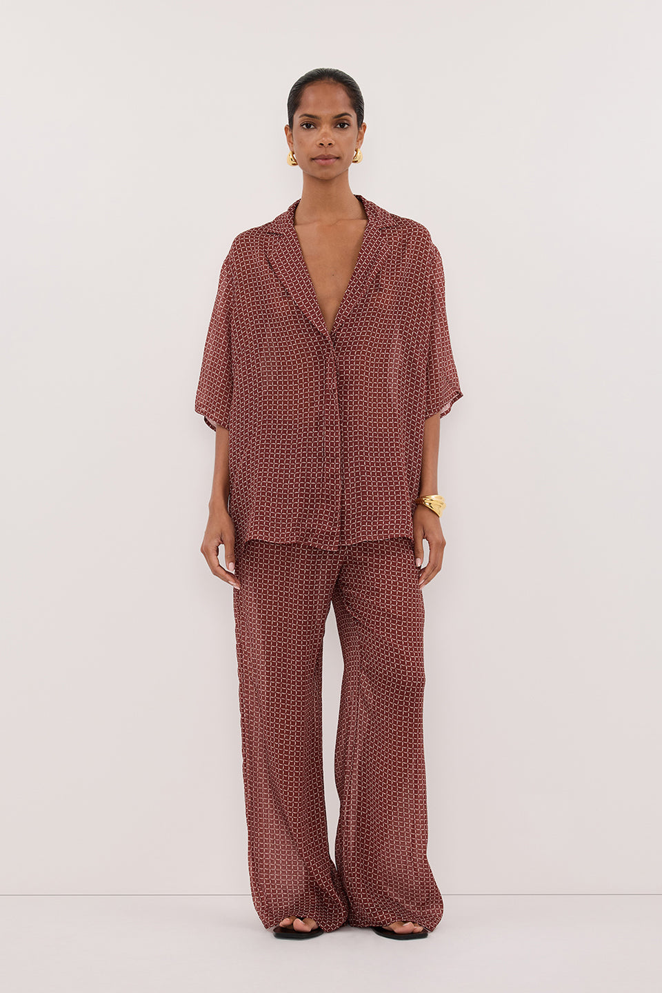 TIA SAHARA MICRO CHECK PANT