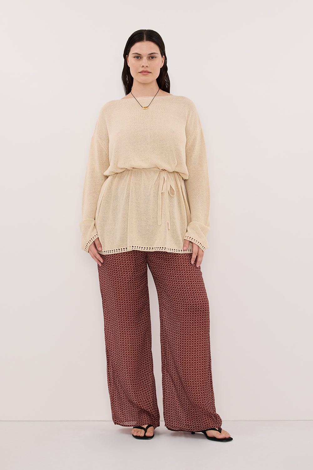 TIA SAHARA MICRO CHECK GGT PANT – DISSH