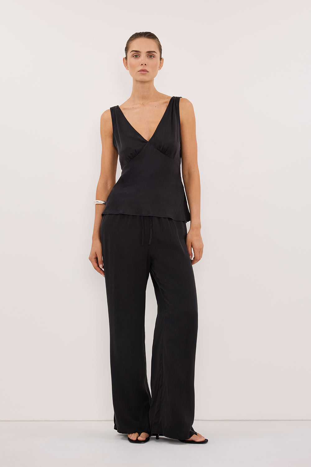 PIPPA BLACK SILK PANT
