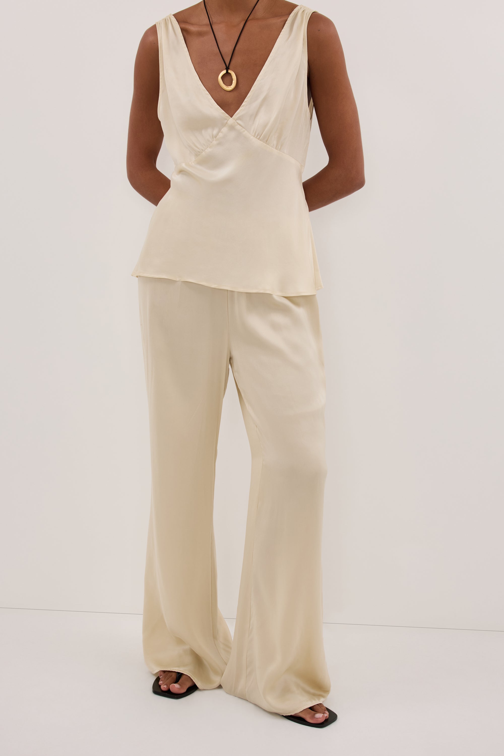 PIPPA STRAW SILK PANT