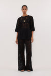 WILMA BLACK LACE PANT